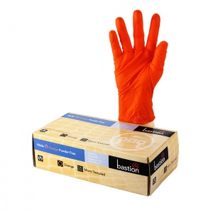 Disposable Nitrile Gloves | Orange Powder Free – Bastion | Home ...